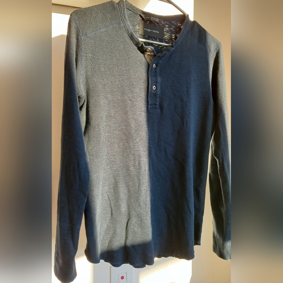 Wings + Horns long sleeve classic henley shirt men's S - Picture 8 of 10
